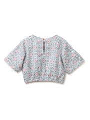 Benetton White All Over Print Blouse - Image 2 of 3