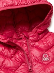 Benetton Light Puffer Pink Jacket - Image 3 of 3
