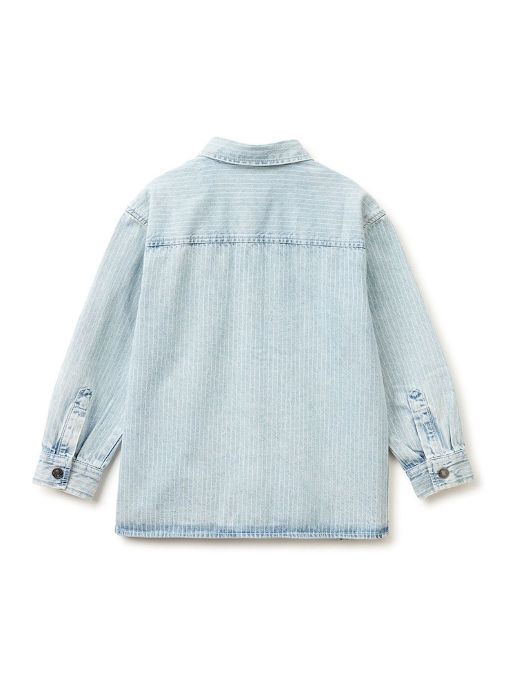 Benetton prugasta Teksas plava košulja - Slika 2 od 3