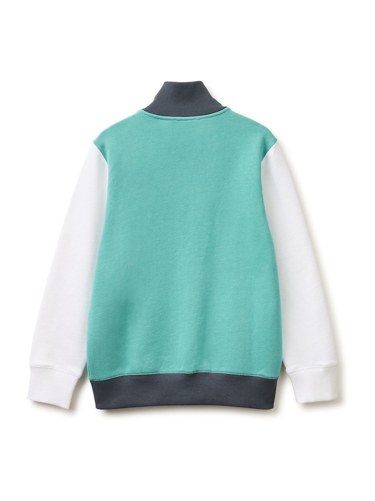 Benetton Colour Block Blue Sweatshirt - Image 2 of 3