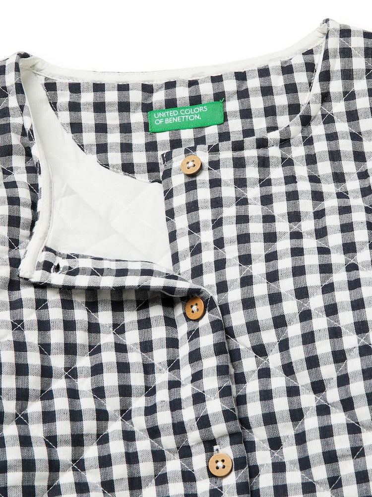 Benetton Black Gingham Jacket - Image 3 of 3