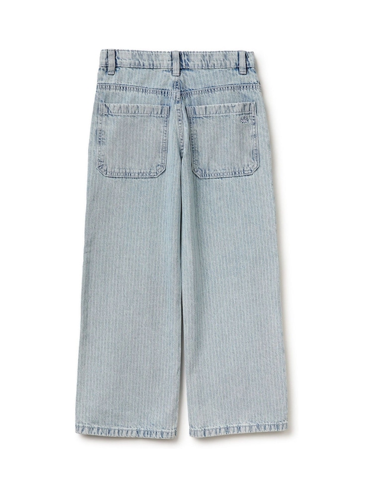 Benetton Striped Denim Jeans - 3의 이미지 2