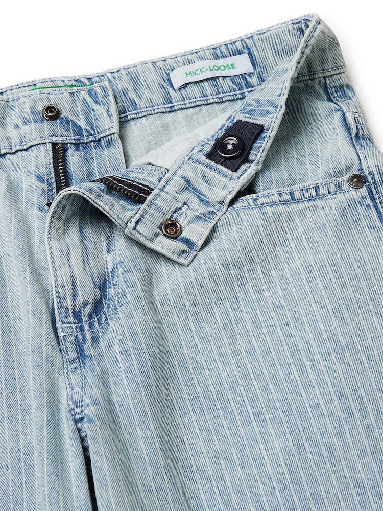 Benetton Striped Denim Jeans - 3의 이미지 3