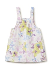 Benetton White Printed Dungaree Dress - Image 2 of 3
