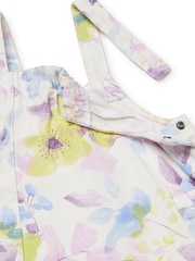 Benetton White Printed Dungaree Dress - Image 3 of 3