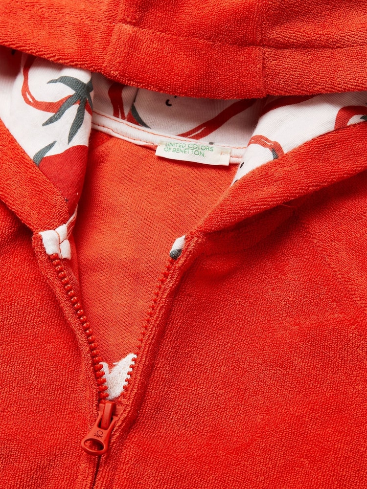 Benetton Emrboidered Slogan Zip Up Sweatshirt - תמונה 3 מתוך 3