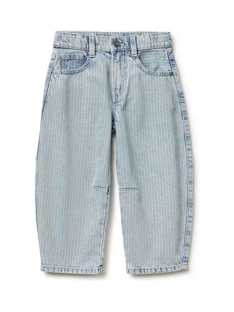 Benetton Striped Blue Denim Jeans - Image 1 of 3 Benetton Striped Blue Denim Jeans - Image 1 of 3