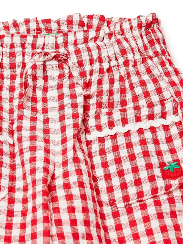 Benetton Red Gingham Trousers - Image 3 of 3