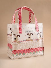 Cath Kidston Pink/Oatmeal Wallace and Gromit Small Book Bag - Image 4 of 7