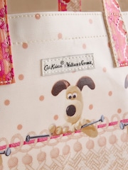 Cath Kidston Pink/Oatmeal Wallace and Gromit Small Book Bag - Image 5 of 7