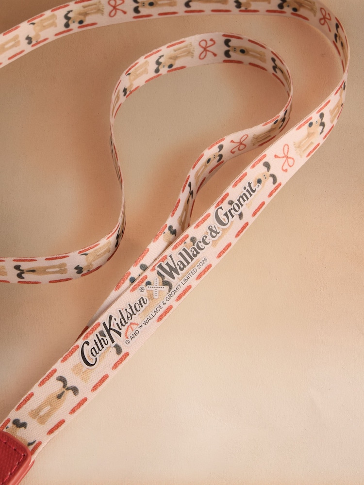 Cath Kidston Ecru Wallace & Gromit Retractable Lanyard Bag - Image 3 of 3 Cath Kidston Ecru Wallace & Gromit Retractable Lanyard Bag - Image 3 of 3