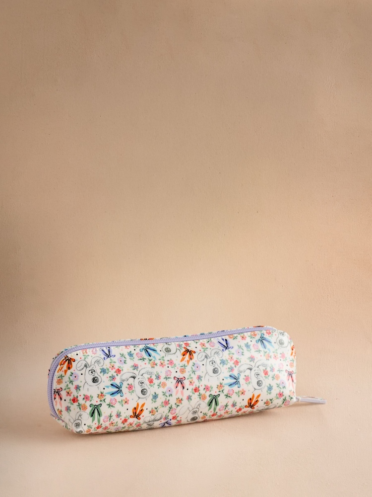 Cath Kidston Ecru Wallace and Gromit Curved Pencil Case Bag - Image 2 of 4 Cath Kidston Ecru Wallace and Gromit Curved Pencil Case Bag - Image 2 of 4