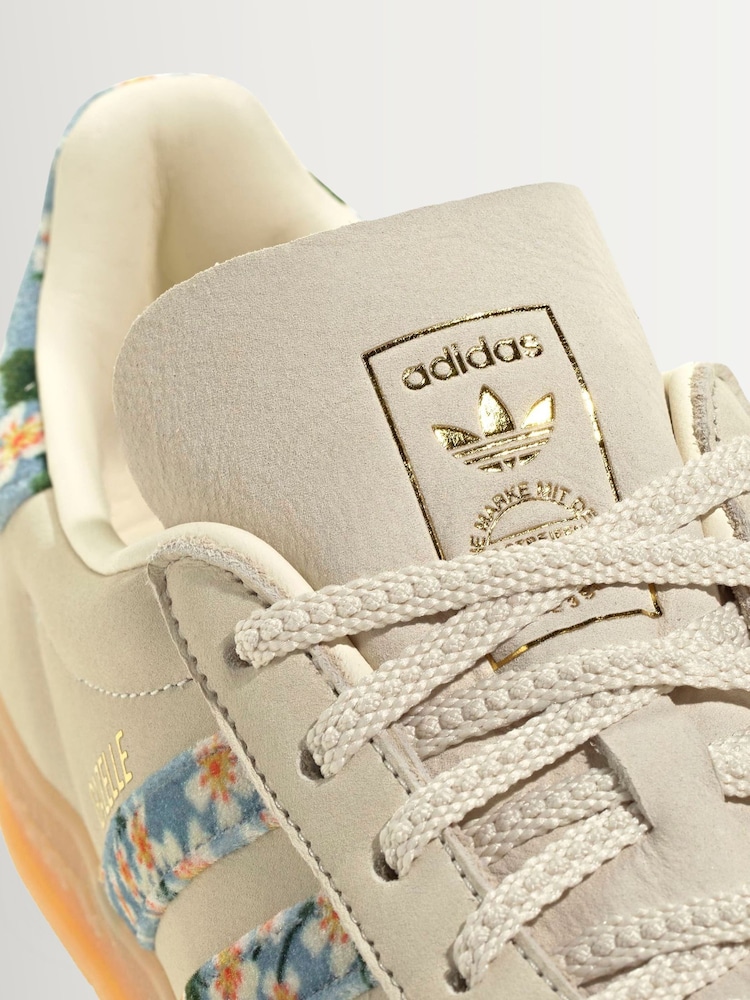 adidas gazelle silver green womens Sneakers with Abstract Floral Design Women's Size 11 main image 1