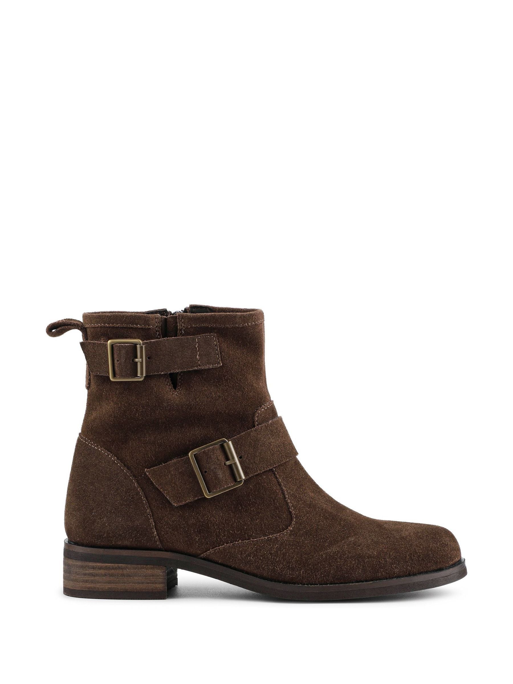 Jones Bootmaker Women's Brown Maribel Buckle Detailed Leather Boots - Image 1