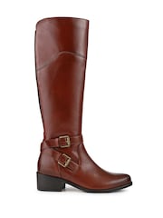 Jones Bootmaker Tan Slim Calf Phoebe Leather Long Boots - Image 1 of 5