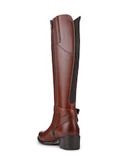 Jones Bootmaker Tan Slim Calf Phoebe Leather Long Boots - Image 3 of 5