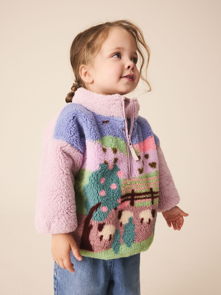 Blue Farm Half Zip Fleece (3mths-7yrs) - Image 2 of 7 Blue Farm Half Zip Fleece (3mths-7yrs) - Image 2 of 7