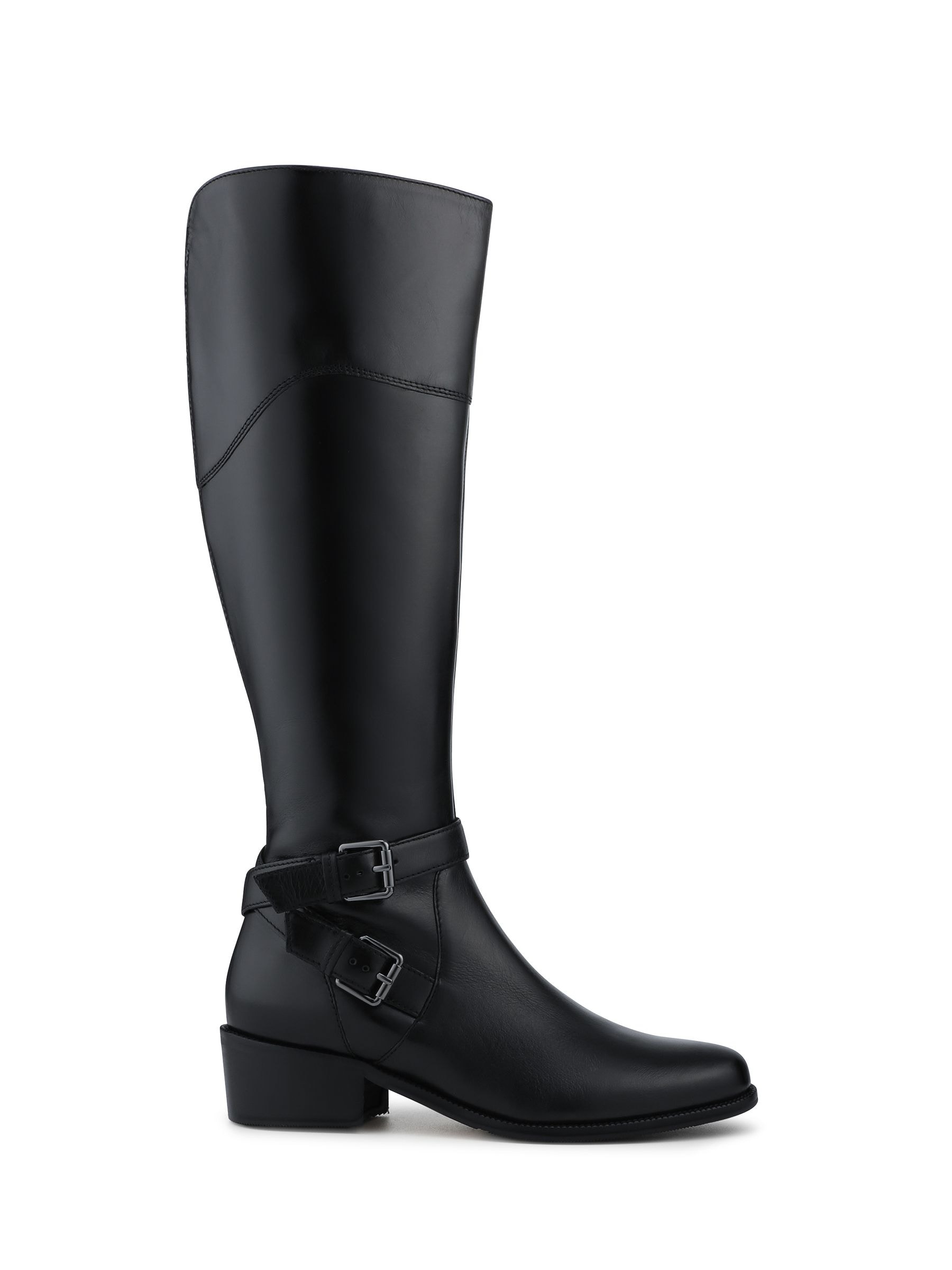Jones Bootmaker Women's Black Slim Calf Phoebe Leather Long Boots - Image 1
