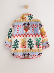 乳白色 - Christmas Santa Zip Up Fleece (3mths-7yrs) - 圖片 7，共 9