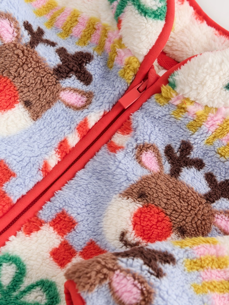 乳白色 - Christmas Santa Zip Up Fleece (3mths-7yrs) - 圖片 9，共 9