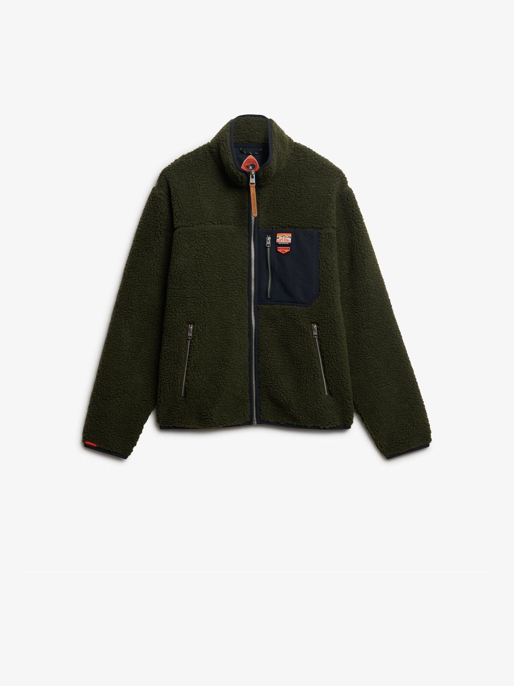 Buy Superdry Green Vintage Retro Borg Fleece Jacket from Next USA