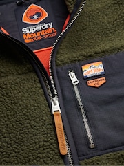 Superdry Green Vintage Retro Borg Fleece Jacket - Image 7 of 7