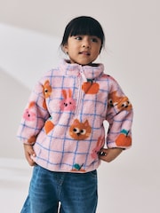 Lilac Purple Pets Half Zip Fleece (3mths-7yrs) - Image 2 of 8