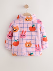 Lilac Purple Pets Half Zip Fleece (3mths-7yrs) - Image 6 of 8