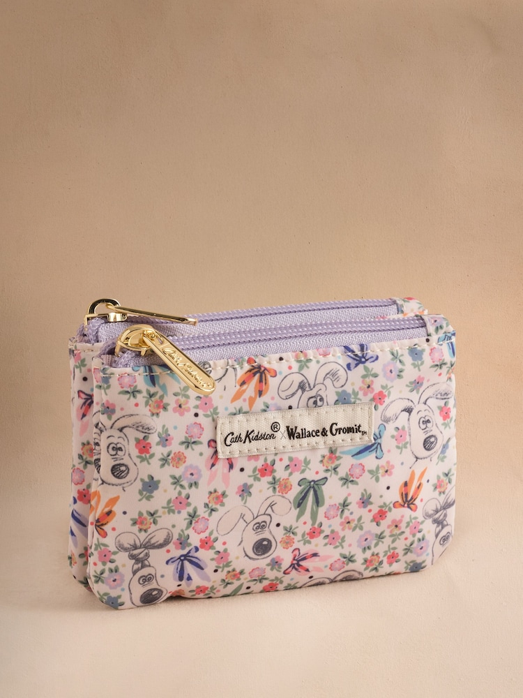 Cath Kidston Ecru Wallace and Gromit Double Zip Purse - Image 1 of 5