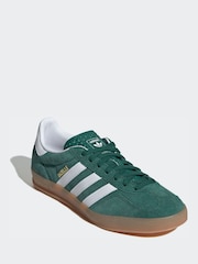 أخضر/أبيض - حذاء رياضي Gazelle Indoor من adidas Originals - صورة 1 من 9