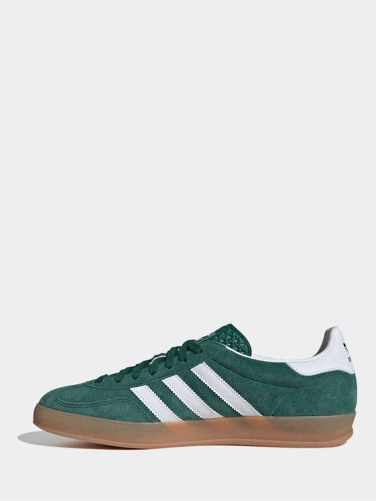 adidas Originals Green/White Gazelle Indoor Trainers - Image 11 of 11