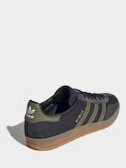 adidas Originals Black/Green Gazelle Indoor Trainers - Image 4 of 9