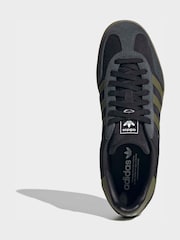 adidas Originals Black/Green Gazelle Indoor Trainers - Image 6 of 9