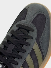 adidas Originals Black/Green Gazelle Indoor Trainers - Image 8 of 9