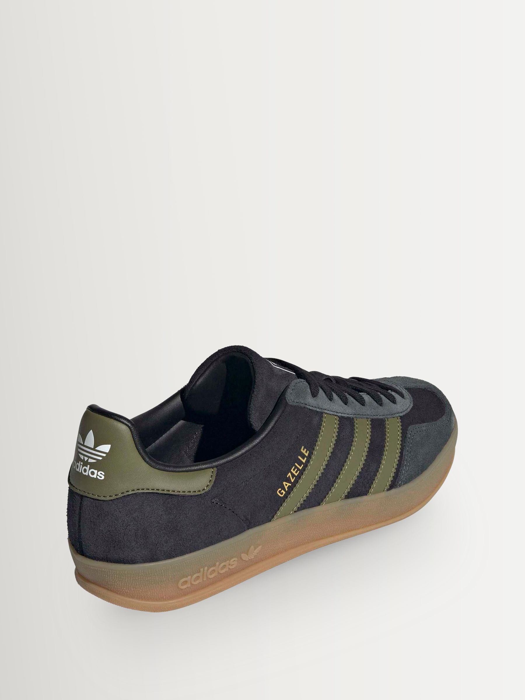 靴 adidas Originals/GAZELLE INDOOR Buy adidas Originals Black/Green Gazelle Indoor Trainers from the