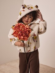 Cream ផ្កា  - Zip Through Fleece (3mths-7ឆ្នាំ) - រូបភាព 2 នៃ 9