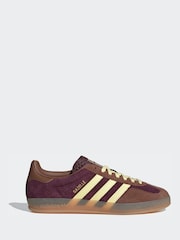 adidas Originals Maroon Red Gazelle Indoor Trainers - Image 1 of 10
