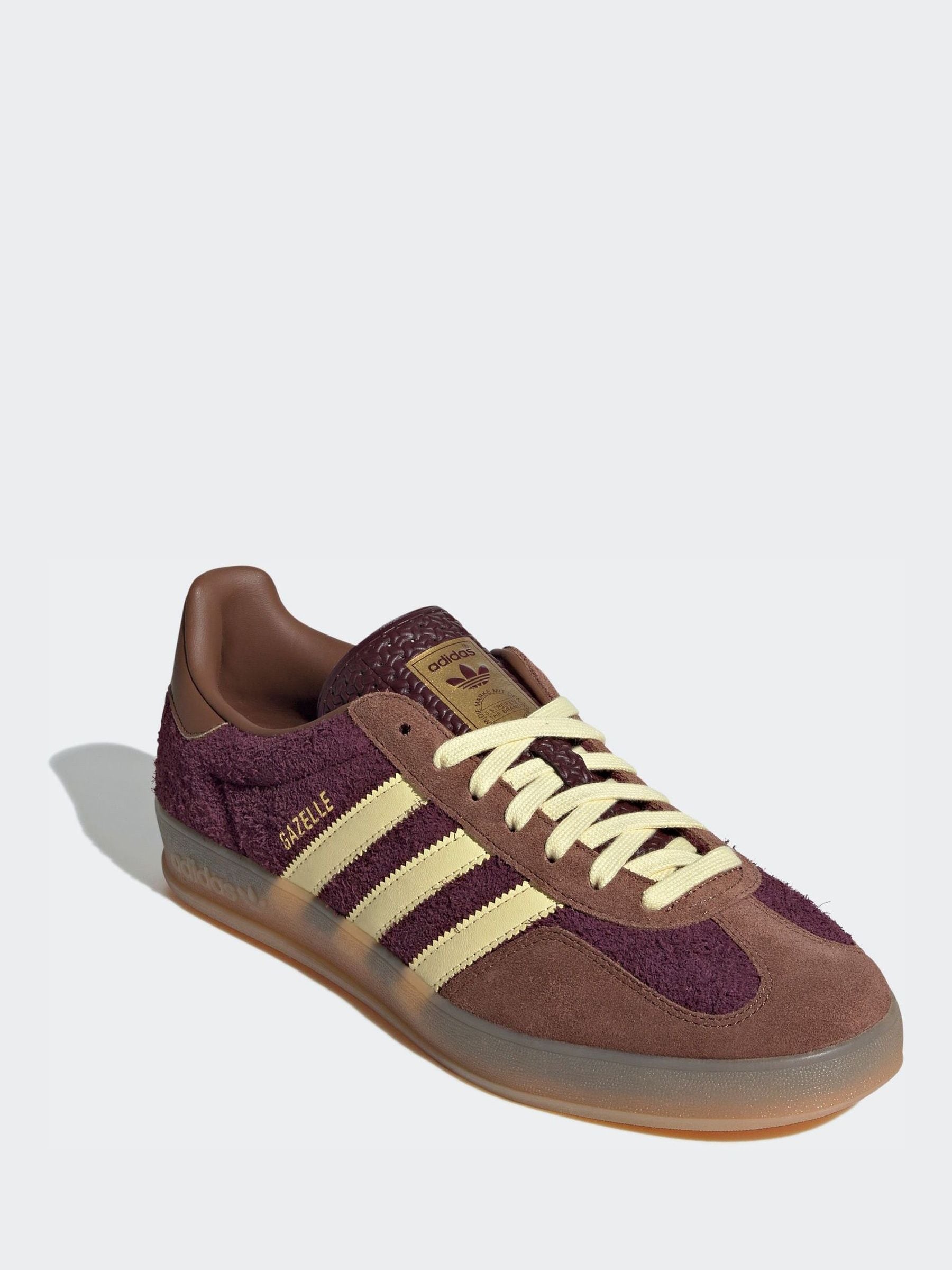 Buy adidas Originals Burgundy Red/Brown Gazelle Indoor Trainers