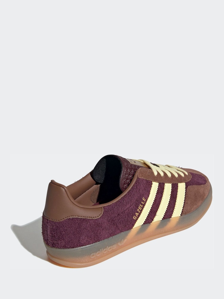 Buy adidas Originals Burgundy Red/Brown Gazelle Indoor Trainers from Next  USA
