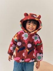 Brown Flower Zip Through Fleece (3mths-7yrs) - Image 1 of 9
