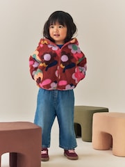 Brown Flower Zip Through Fleece (3mths-7yrs) - Image 2 of 9