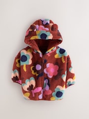 Brown Flower Zip Through Fleece (3mths-7yrs) - Image 5 of 9