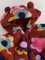Brown Flower Zip Through Fleece (3mths-7yrs) - Image 9 of 9