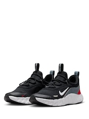 Nike Black Grey Red Junior Free Ride Trainers - Image 2 of 7