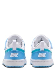 Nike White Energy Blue Junior Court Borough Low Recraft Trainers - Image 5 of 8