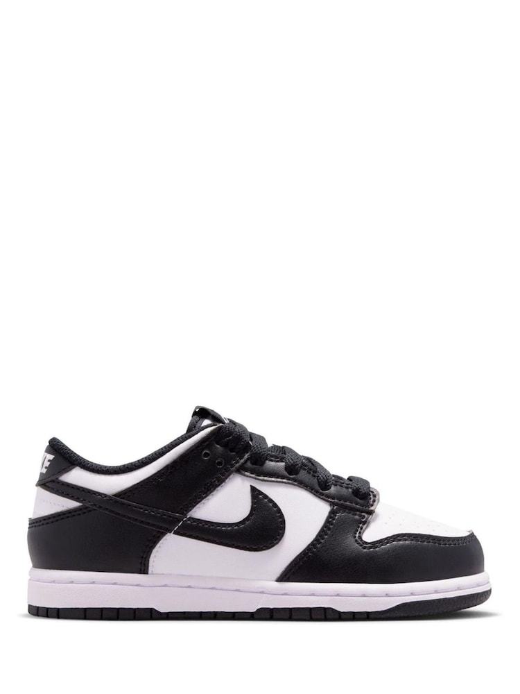 Nike White Black Junior Dunk Low Trainers - Image 1 of 7 Nike White Black Junior Dunk Low Trainers - Image 1 of 7