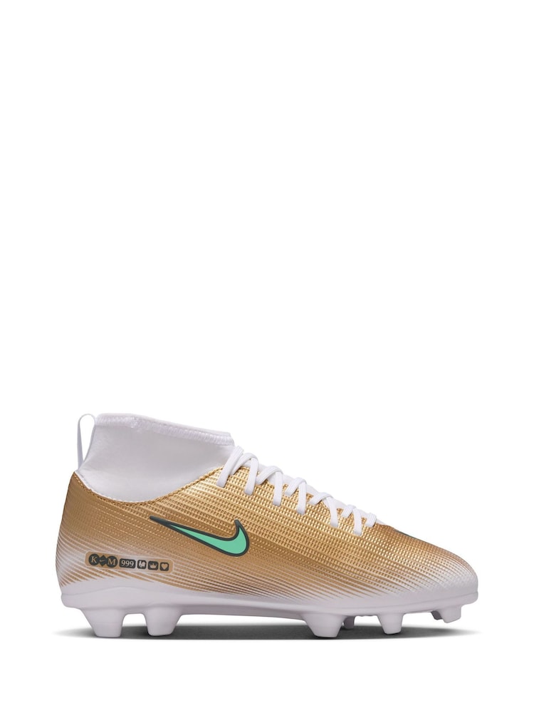 Nike Yellow Jr. Mercurial Superfly 11 Club "Kylian Mbappé" Little/Multi-Ground High-Top Football Boots - Image 2 of 9 Nike Yellow Jr. Mercurial Superfly 11 Club "Kylian Mbappé" Little/Multi-Ground High-Top Football Boots - Image 2 of 9