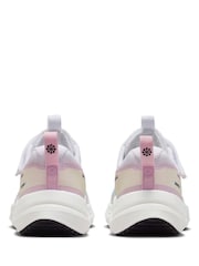 Nike White/Bleached Lilac Junior Cosmic Running Trainers - Image 3 of 7