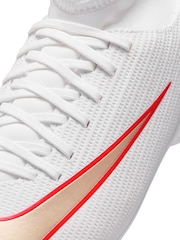 Nike Blur Bright Crimson Jr. Mercurial Superfly 11 Club Little Kids MultiGround HighTop Soccer Cleats - Image 4 of 11