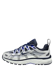 Nike Wolf Grey/Blue Junior P-6000 Trainers - Image 2 of 4